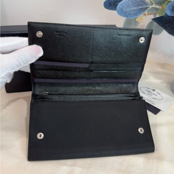 EUC✨PRADA Nylon & Leather Bifold Wallet - Picture 7 of 14